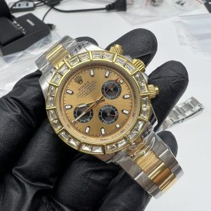 Replica Rolex Daytona Diamond Bezel Champagne Dial New8825034