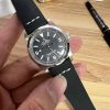 Replica Rolex Explorer Black Dial with Black Leather Strap New8825050